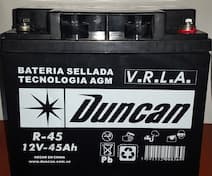 Batería Duncan 12V 45Ah libre de mantenimiento